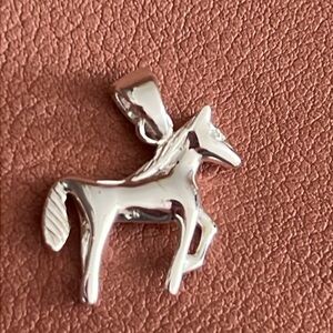Solid Sterling Silver 925 Horse Pendant